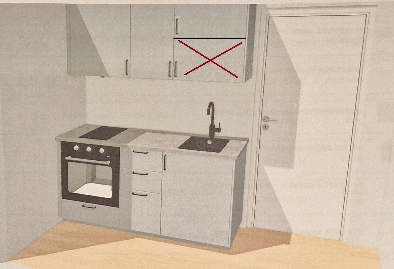 Ikea kjøkken. Med kokeplate og ovn. Galleribilde