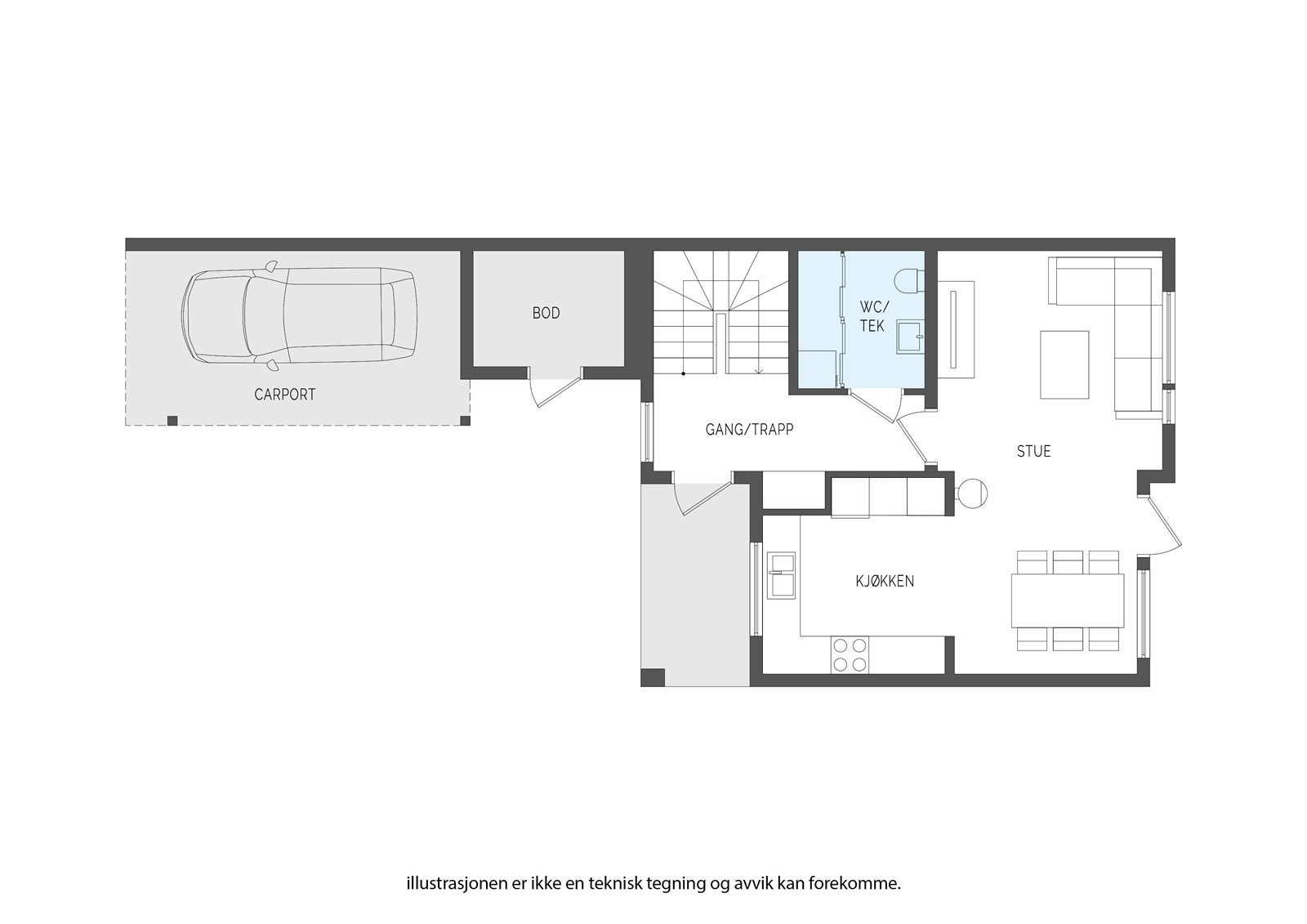 Plantegning 1. etasje. Galleribilde