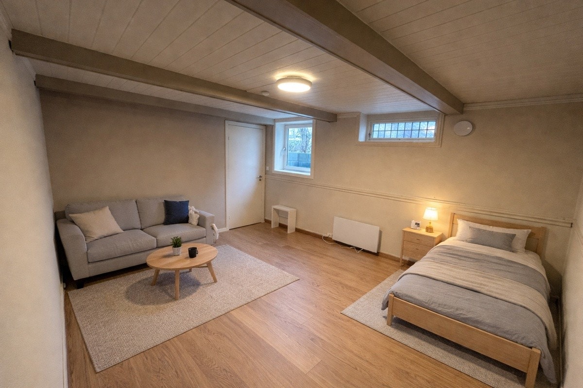 Soverom 6 - Ledig - Møblert med chatgpt. Nytt klesskap følger med. Galleribilde