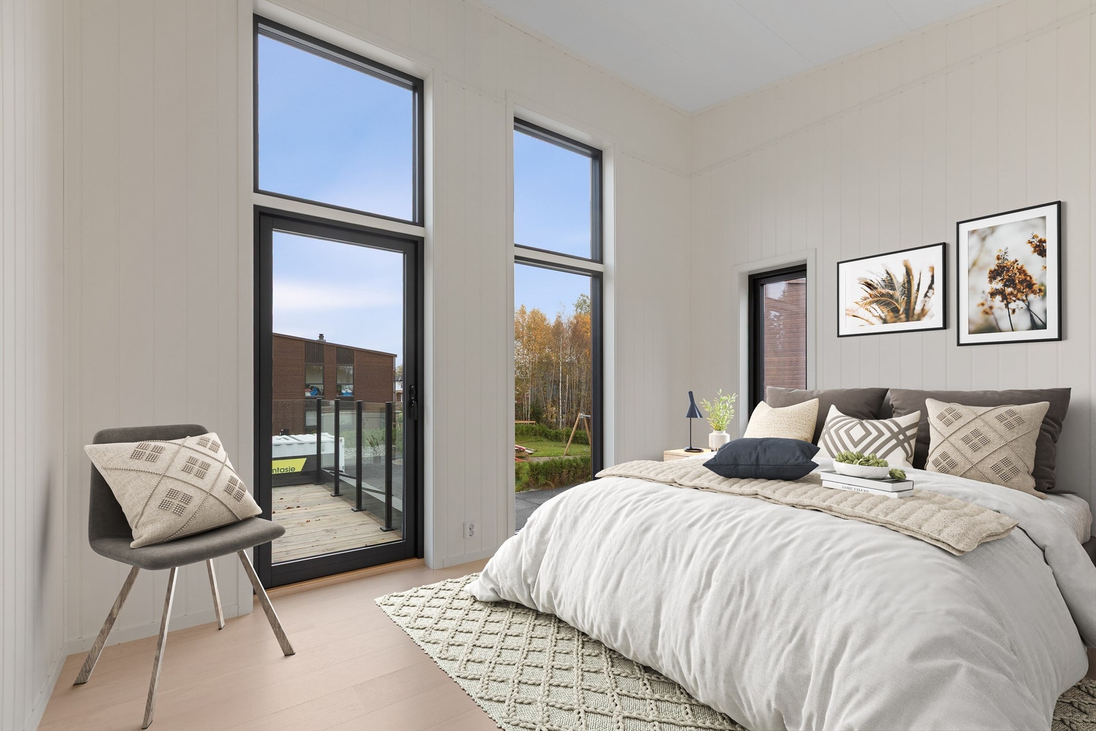 Hovedsoverom med utgang til takterrasse (digitalt stylet) Galleribilde