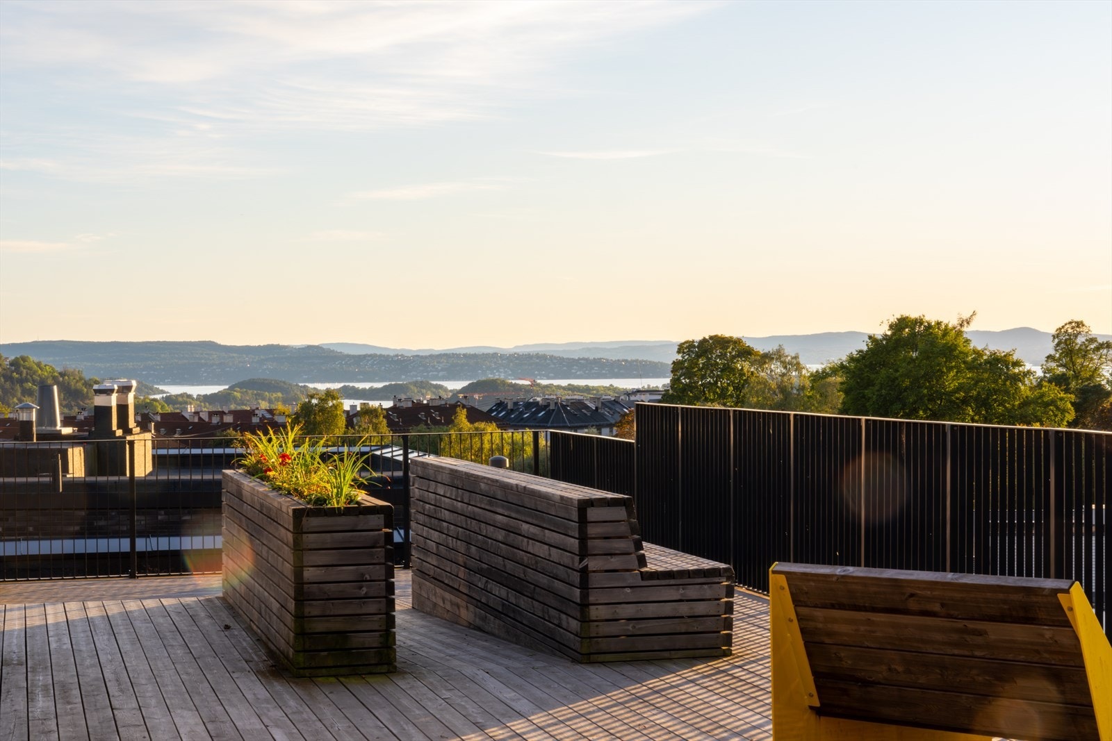 Sameiet har en stor felles takterrasse med fantastisk utsikt. Galleribilde