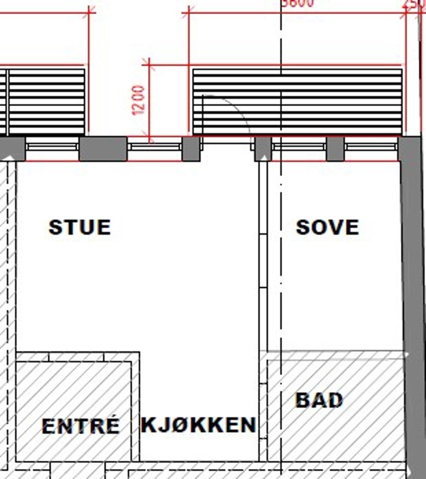 Tegning fra balkongsøknad Galleribilde