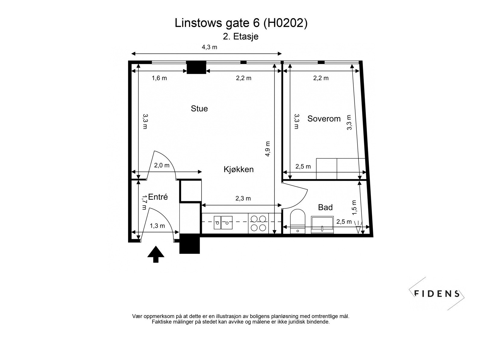 Plantegning for enkel orientering Galleribilde