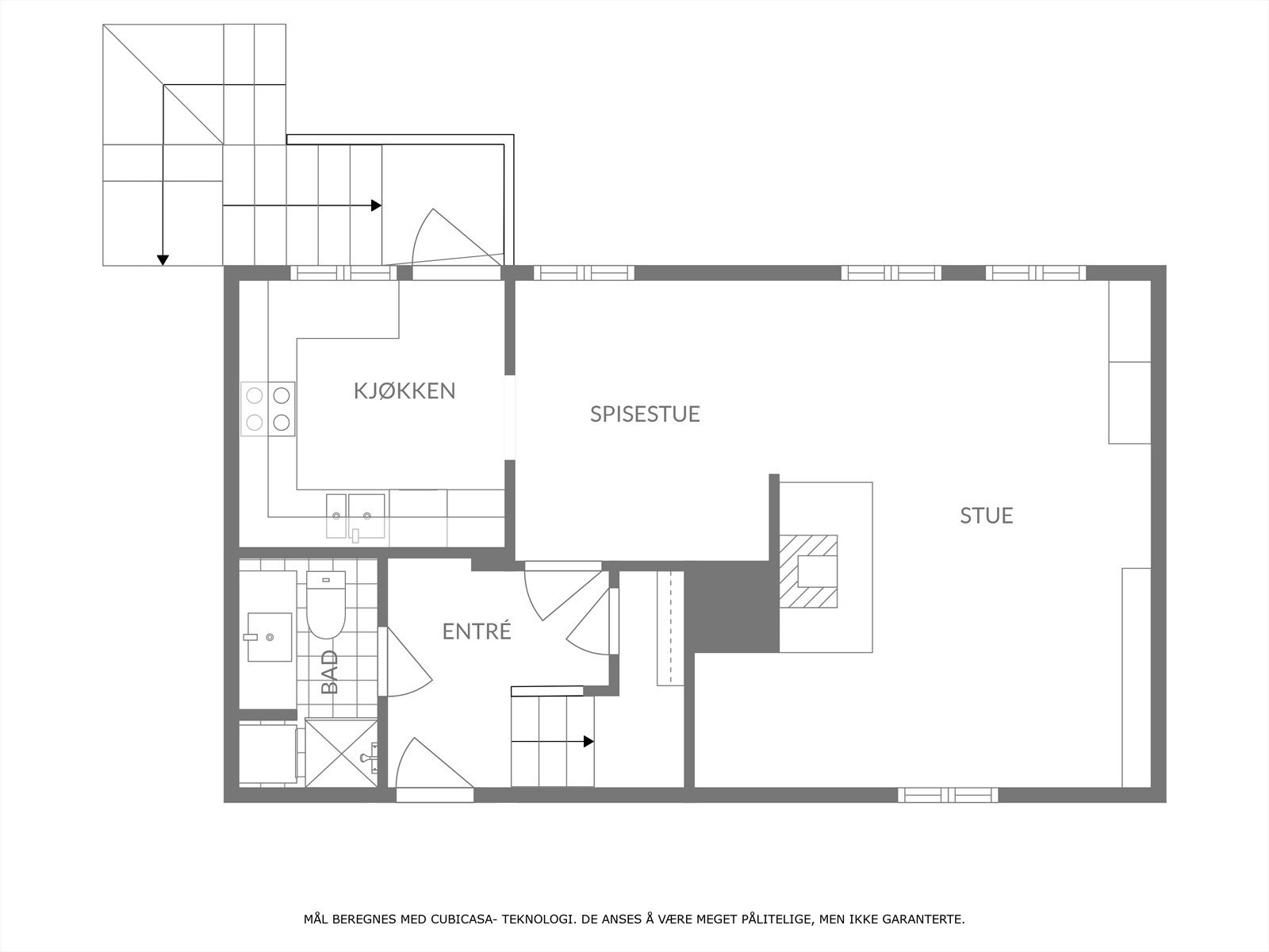 Plantegning 1. etasje. Galleribilde