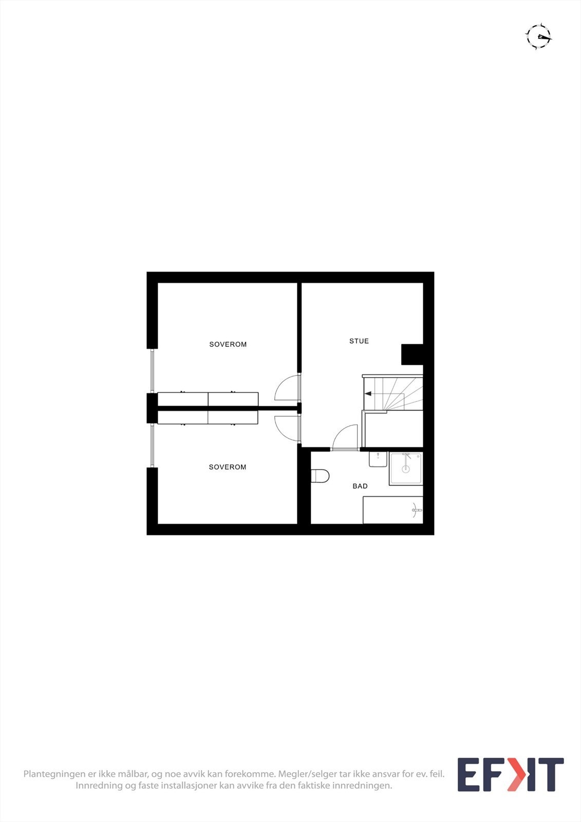 Andreetasje rommer en fin loftstue, to store og gode soverom og et innholdsrikt og moderne bad. Galleribilde