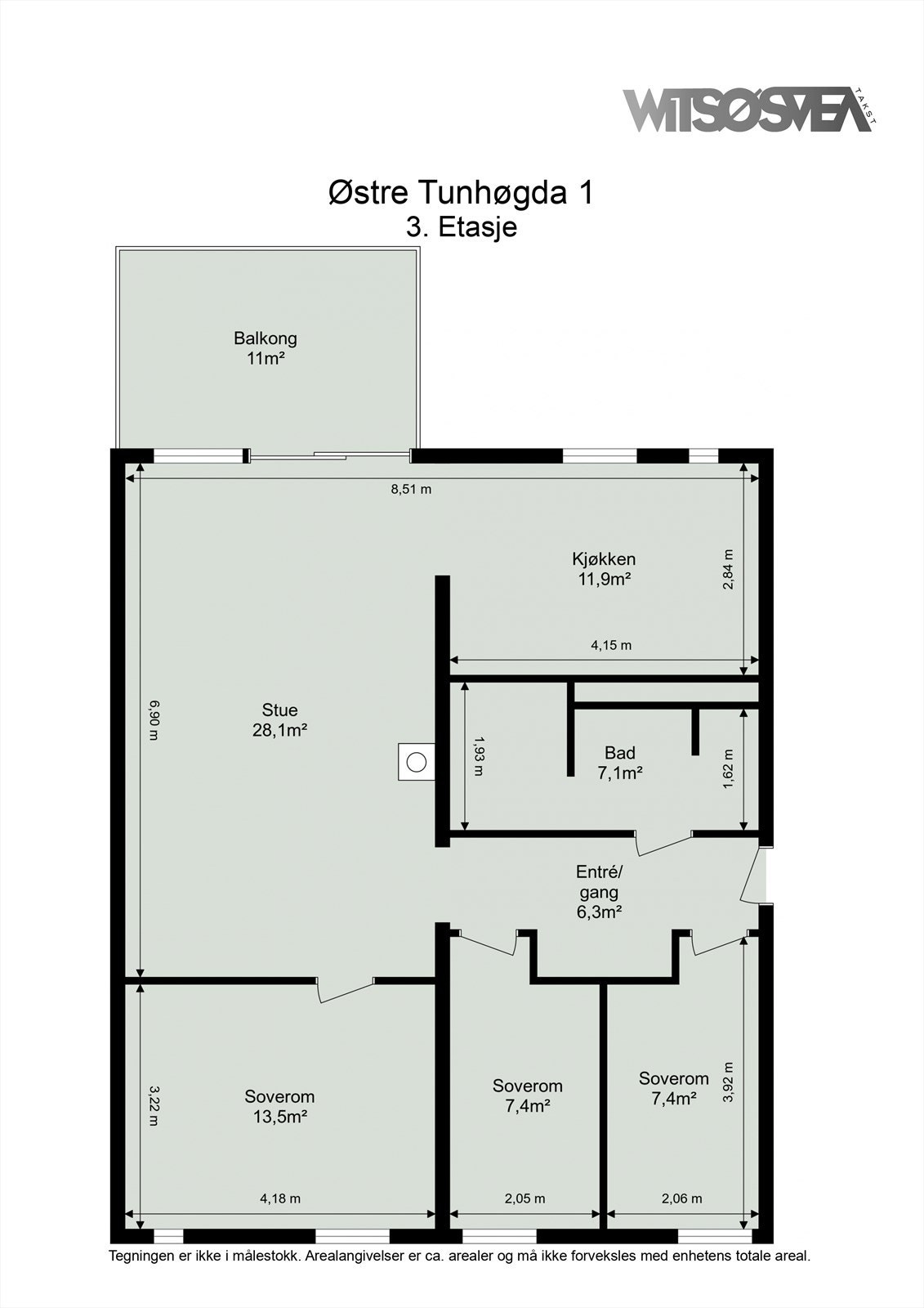 Planskisse 3. etasje Galleribilde