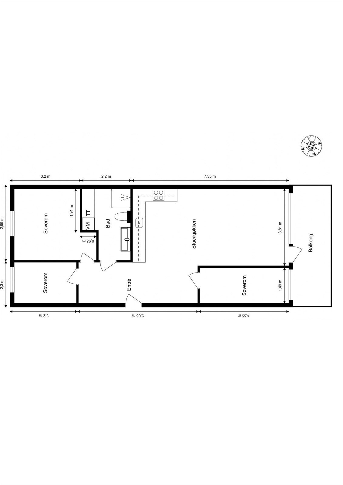 Alternativ plantegning Galleribilde