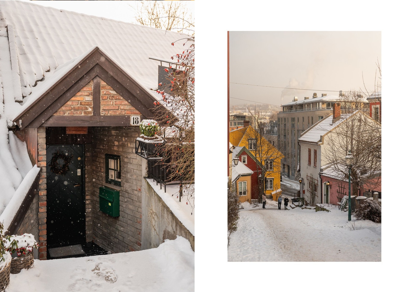 Hovedinngang fra Damstredet, en fredelig og brosteinsbelagt gate skjermet for trafikk. Galleribilde