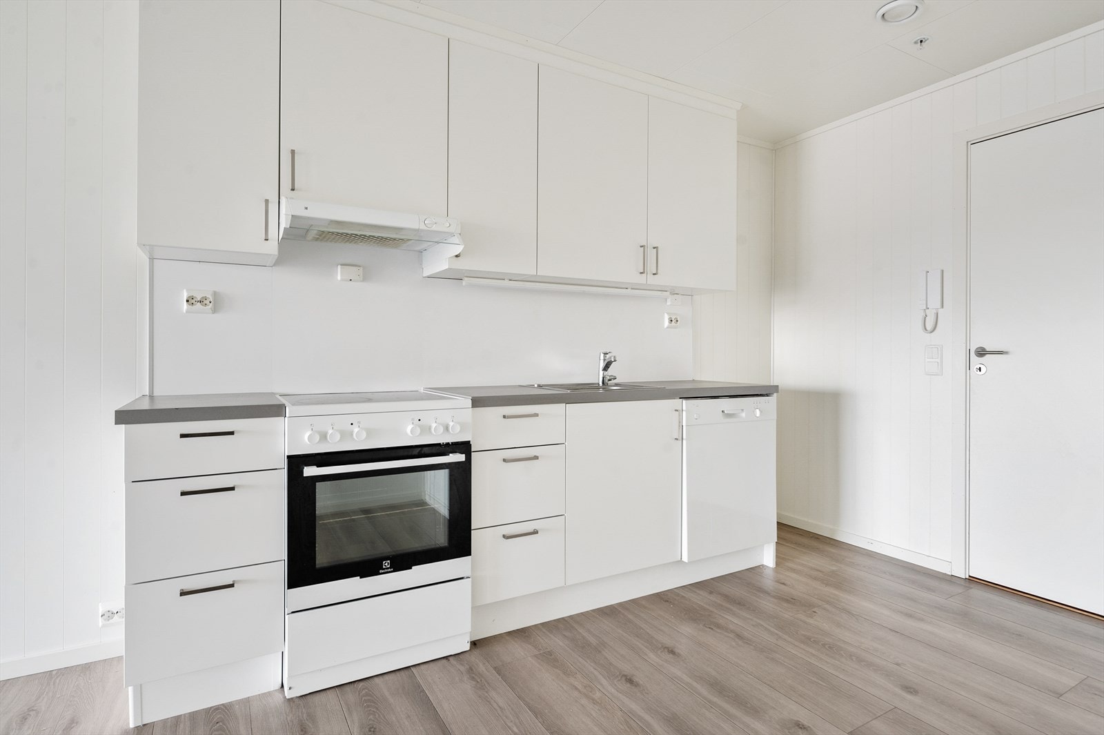 Praktisk kjøkkendel i enden av stue. Galleribilde