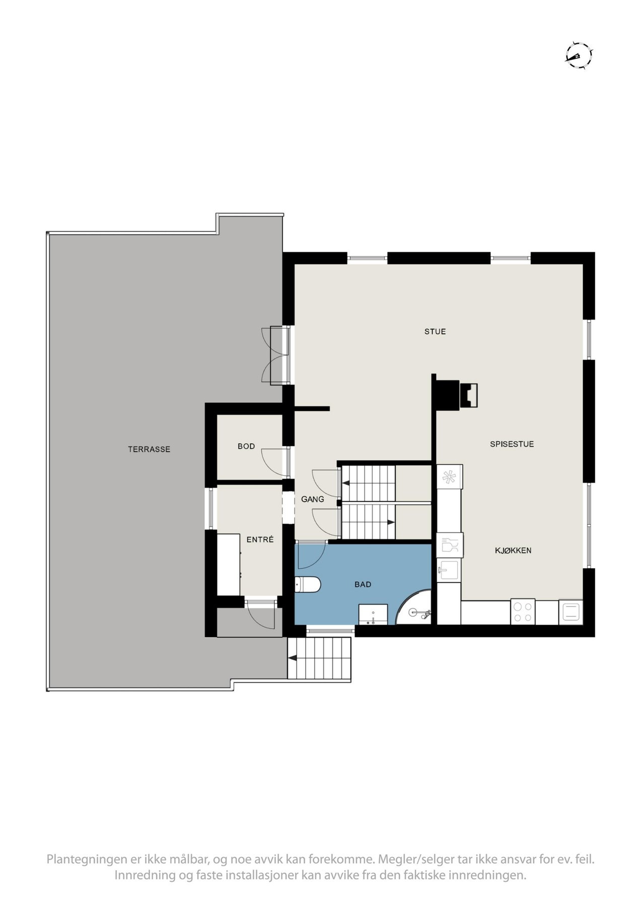 Plantegning 1. etasje. Foto: EFKT Galleribilde