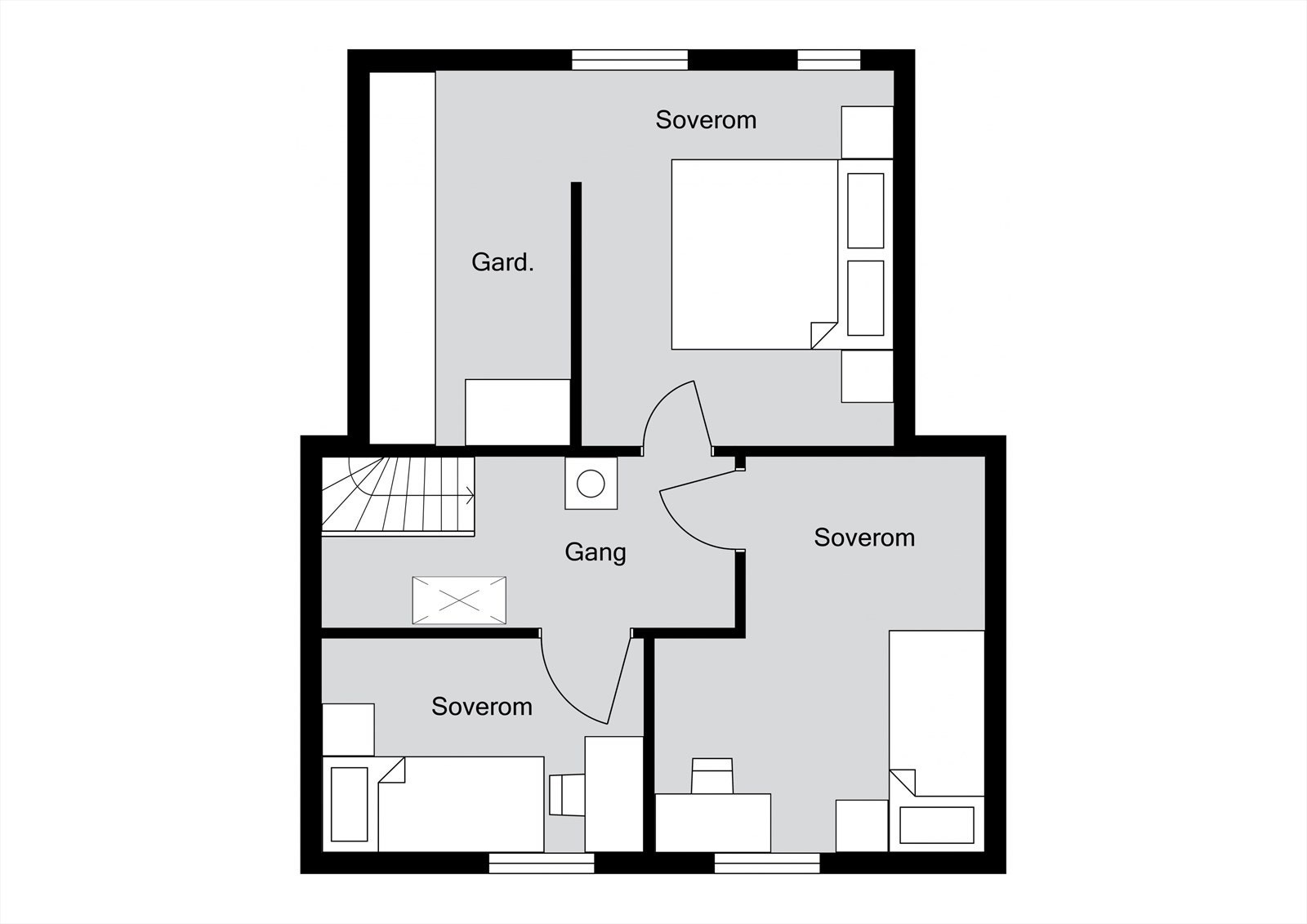 Planløsning 2. Etasje. Galleribilde