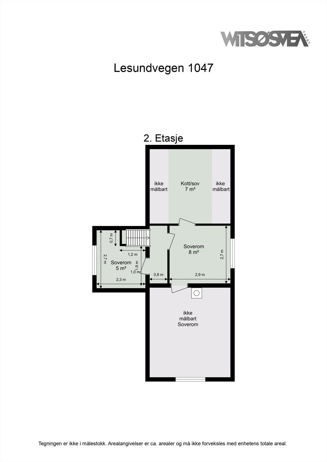 Planskisse andre etasje. Galleribilde