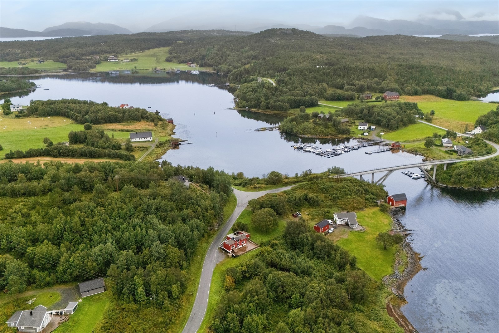 Dronefoto område. Galleribilde