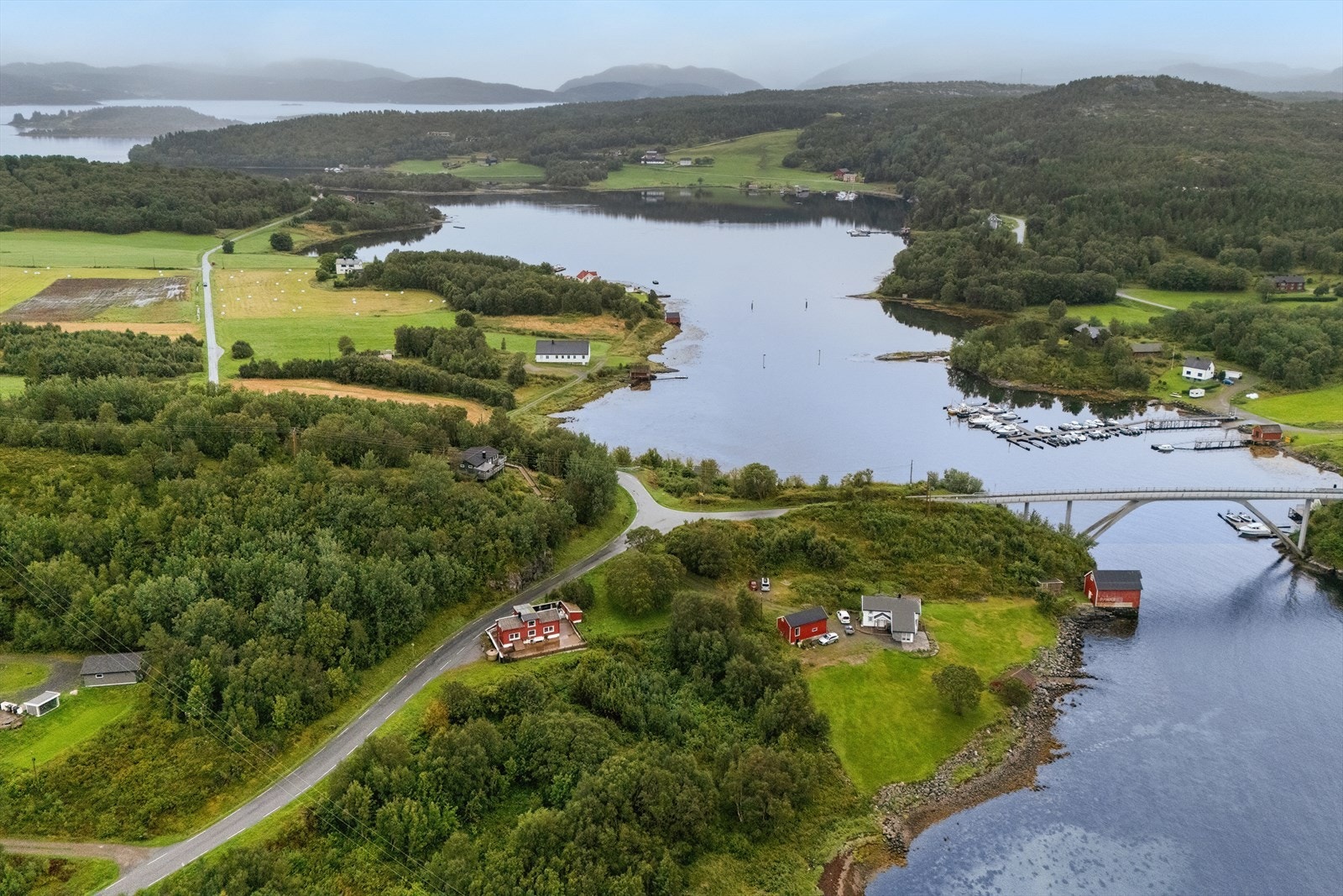Dronefoto område. Galleribilde