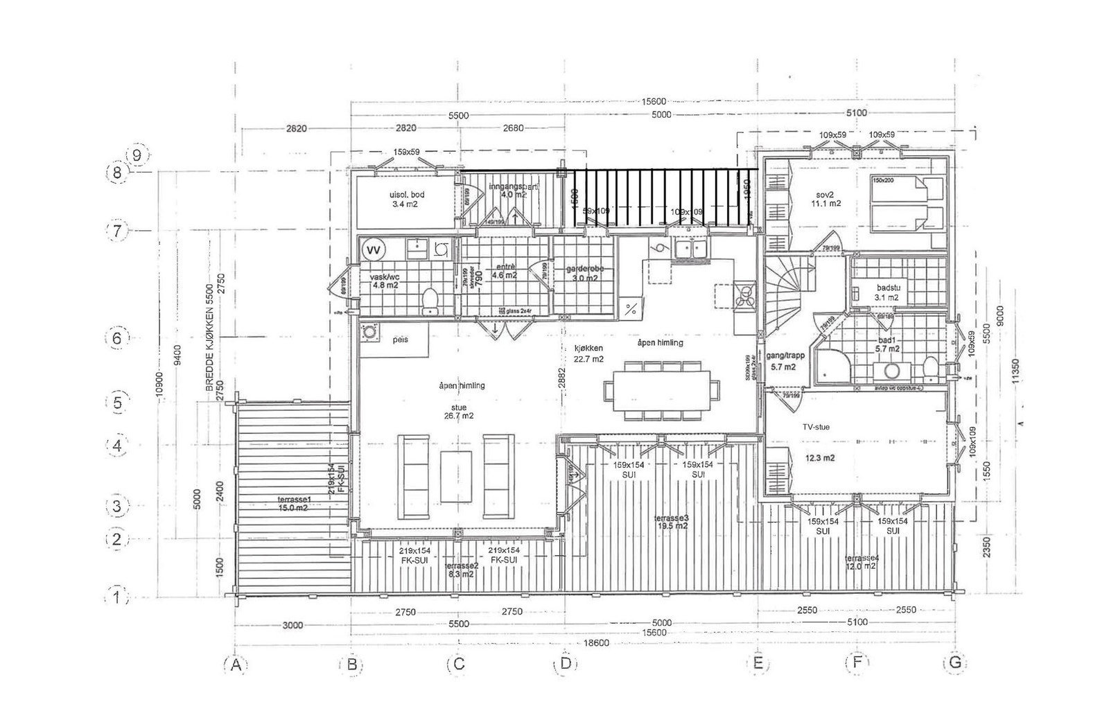 Plan 1. etasje Galleribilde