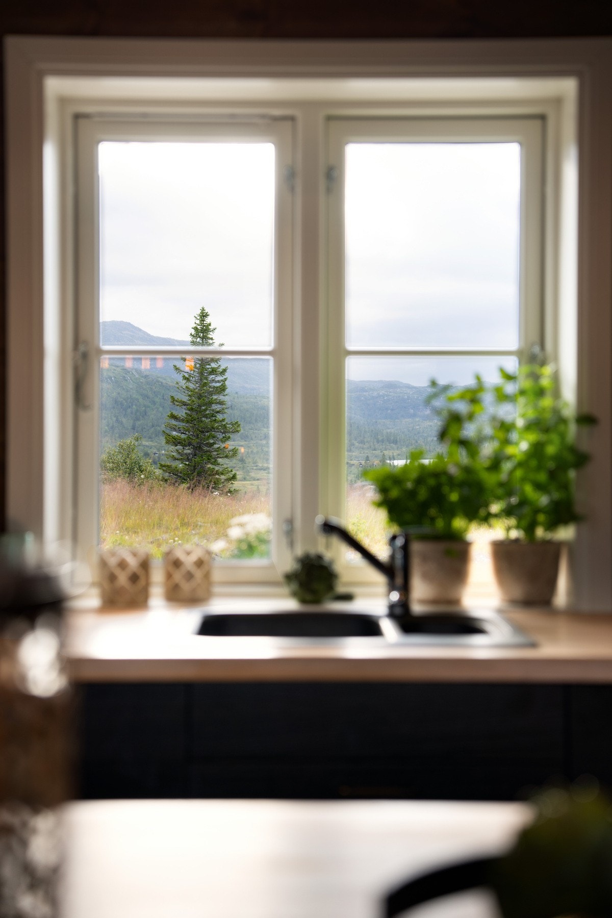 Fra kjøkken har man en flott utsikt mot Fyrisjø Galleribilde