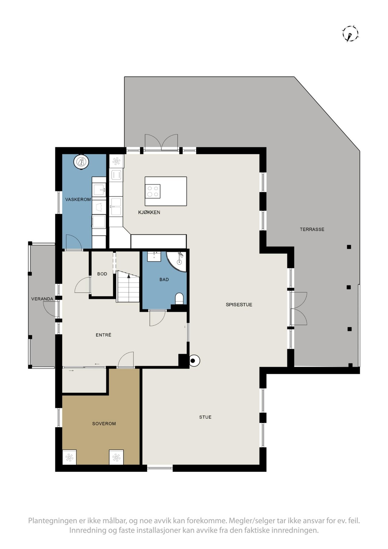 Plantegning 1. etasje. Galleribilde