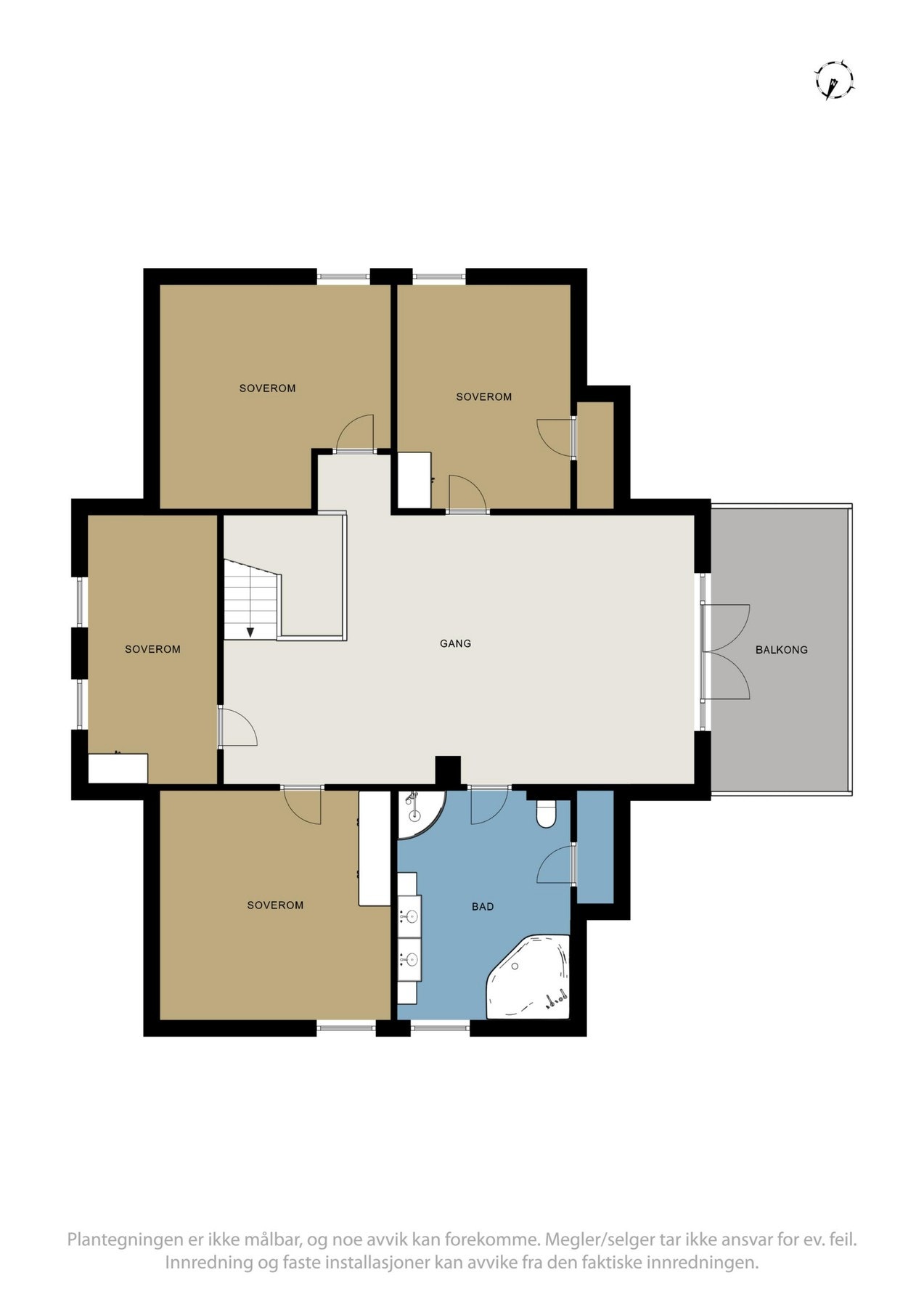 Plantegning loft. Galleribilde