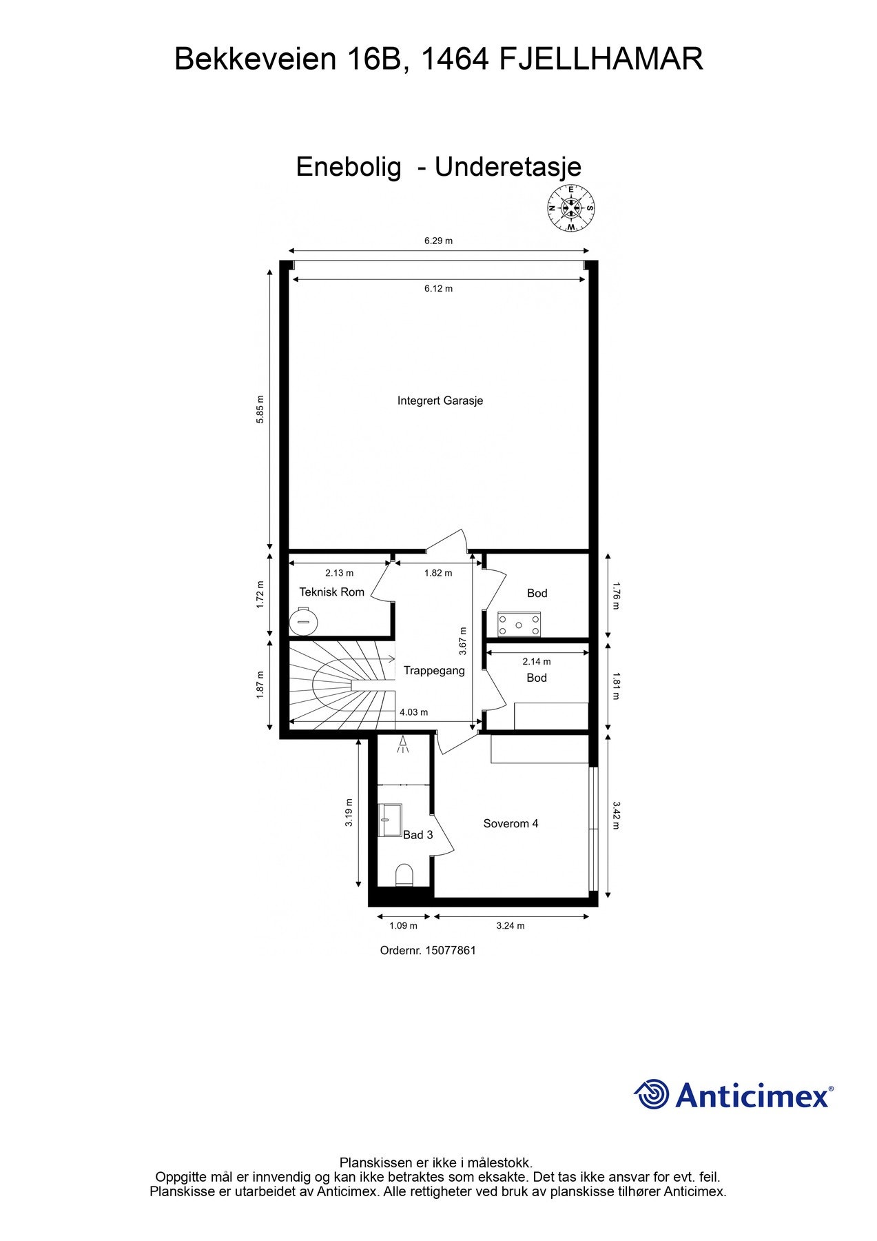 For en ekstra liten oversikt får du først se plantegningen over etasjen. Galleribilde
