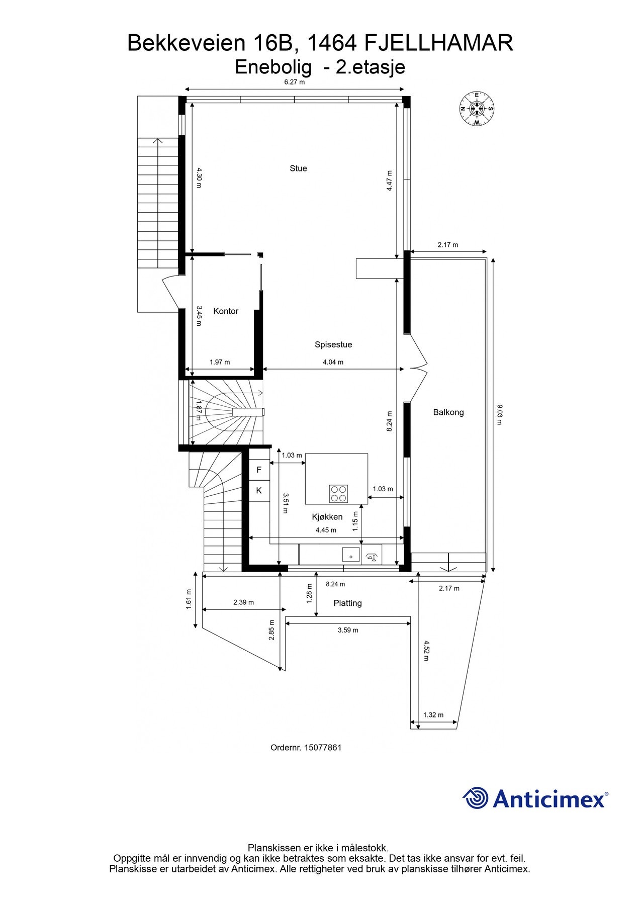 For en ekstra liten oversikt får du først se plantegningen over etasjen. Galleribilde