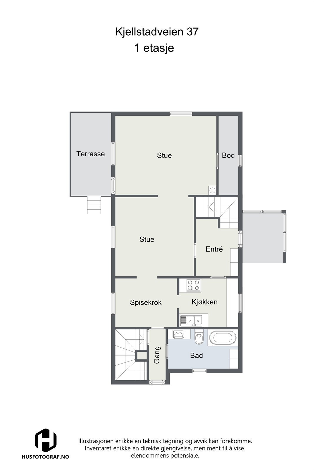 Planskisse - 1. etasje Galleribilde