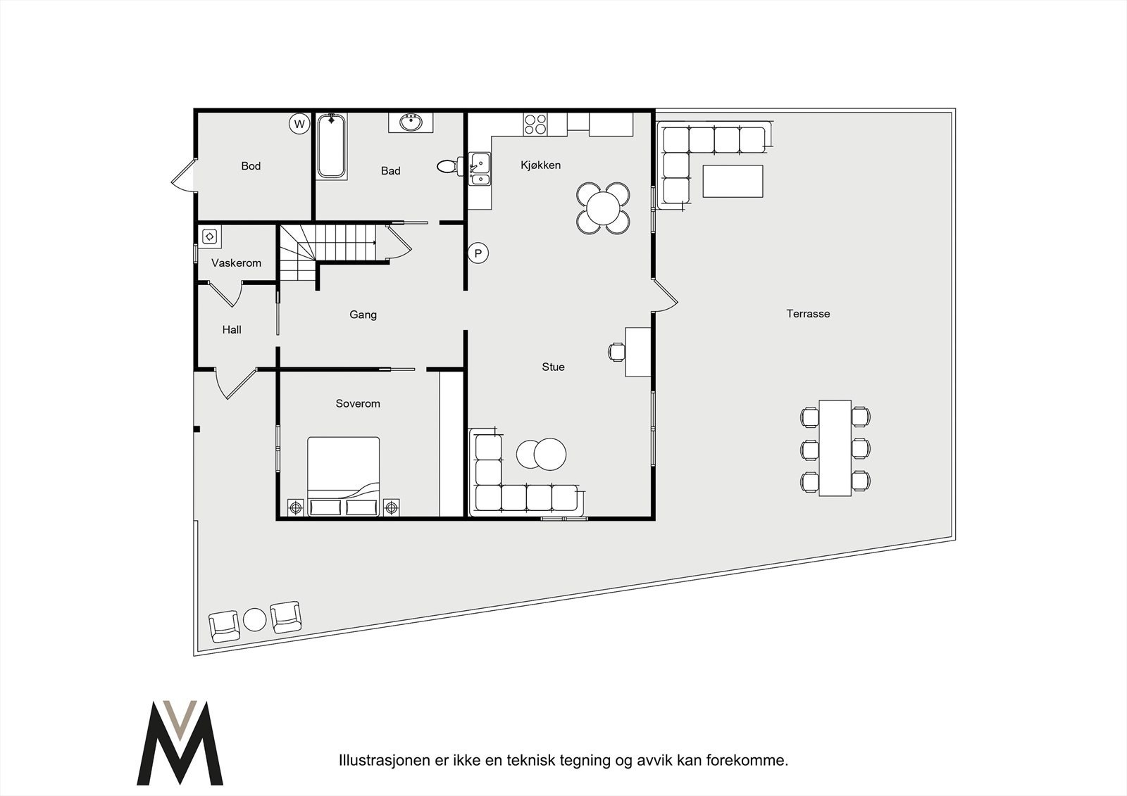 Plantegning 1.etasje Galleribilde