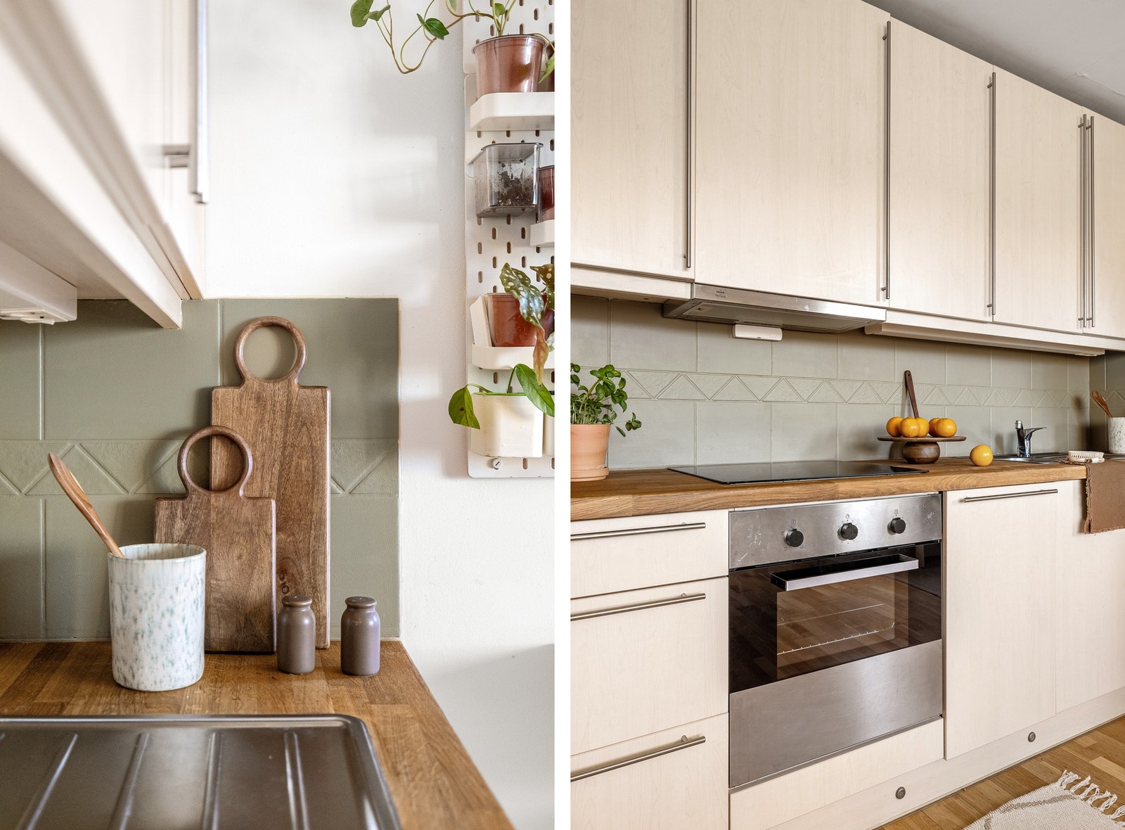 Det er montert Aquastop og komfyrvakt på kjøkkenet. Galleribilde