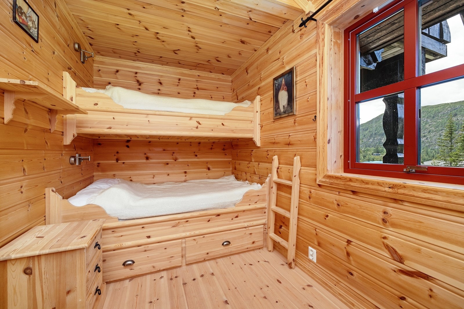 Soverom nr. 3 er innredet med køyeseng. Galleribilde