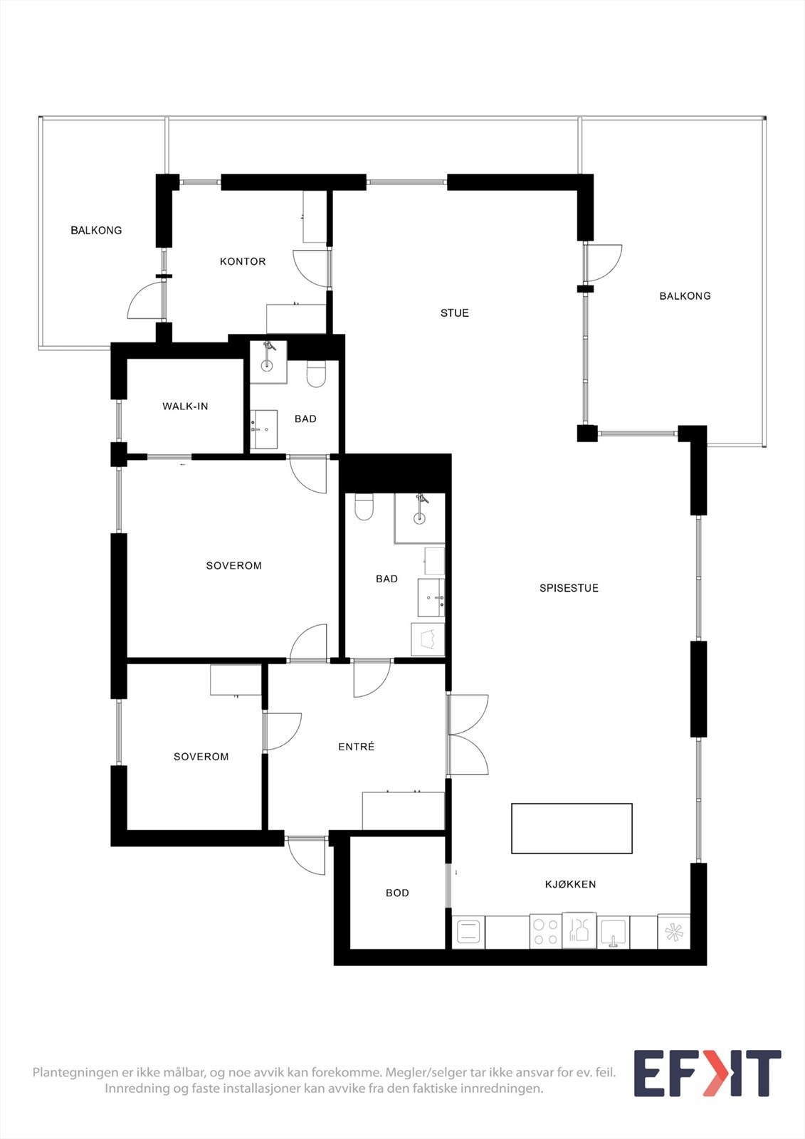 Romslig 4-roms med god planløsning. Galleribilde