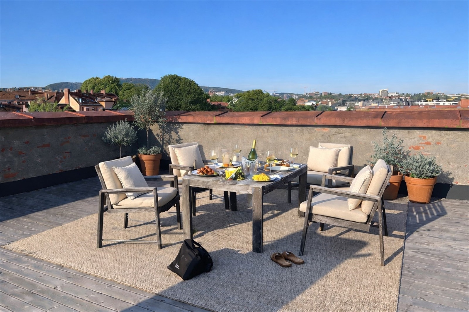 Felles takterrasse for beboerne. Galleribilde