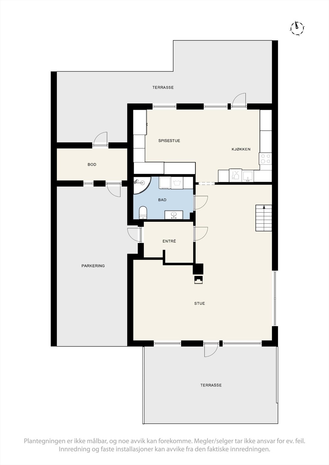 Planløsning 1.etg Galleribilde