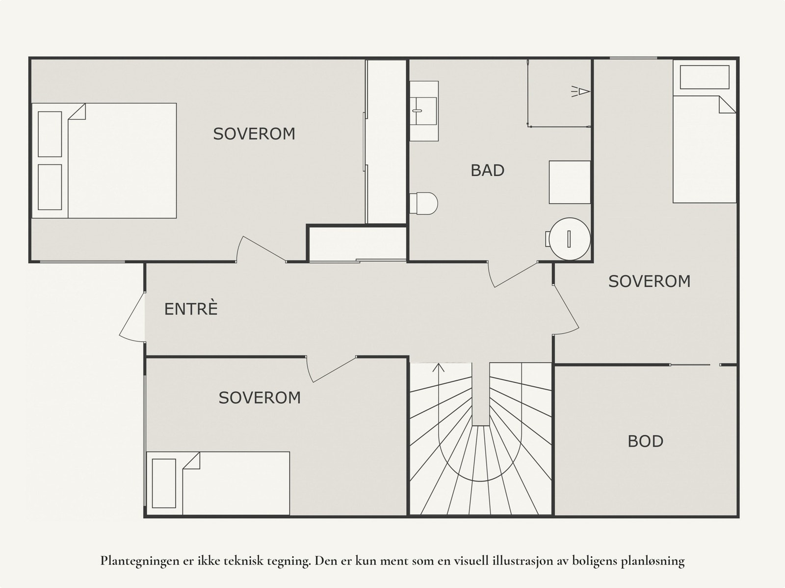 Planløsning 1. etg. Galleribilde