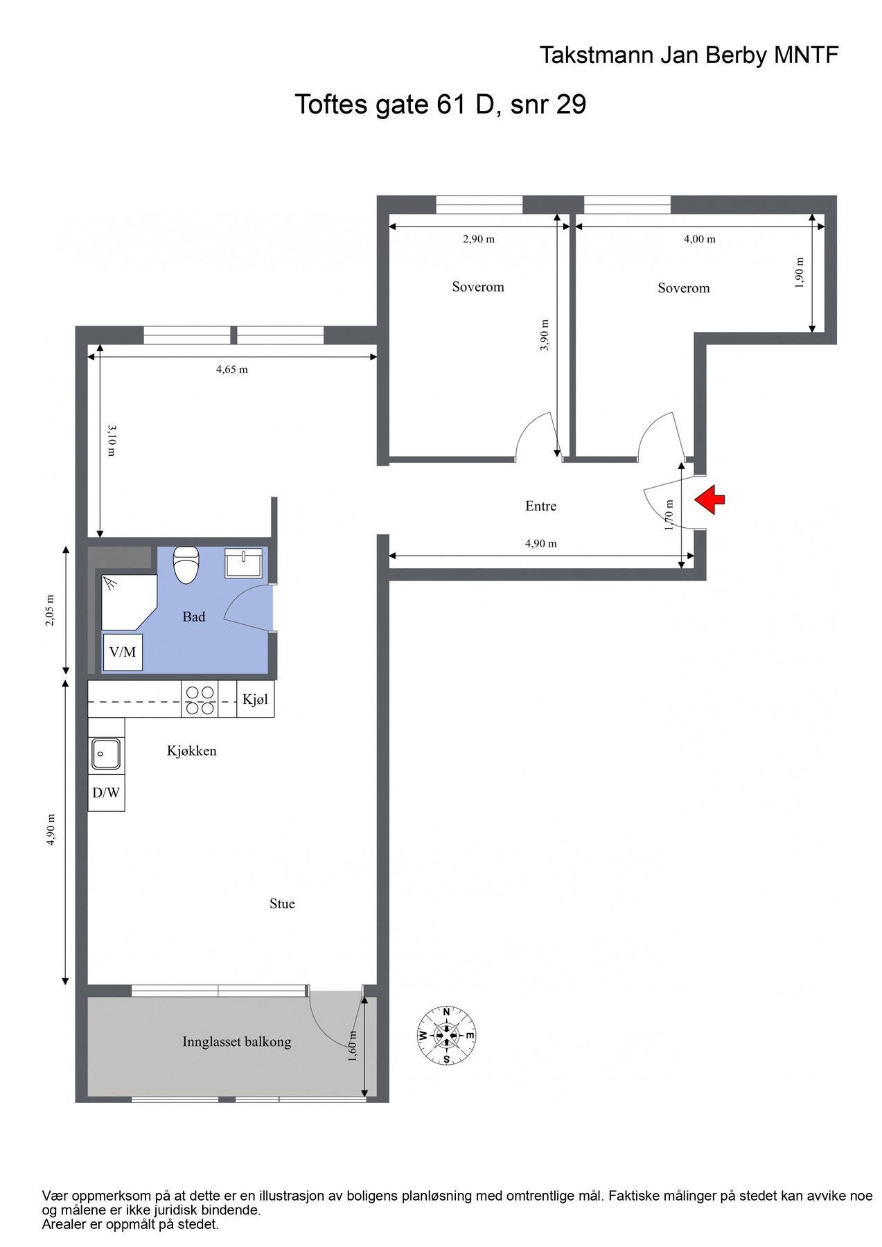 Plantegning til orientering. Galleribilde