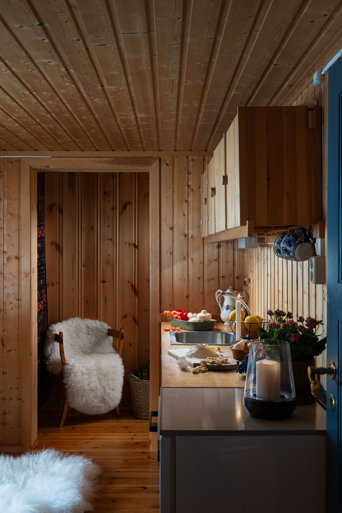 Hvitevarer: Et lite kjøleskap og en hybelkomfyr Galleribilde