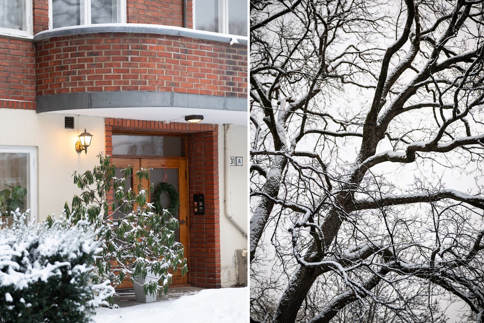 Hyggelig inngangsparti. På sommerstid er området preget av grønne, frodige omgivelser. Galleribilde