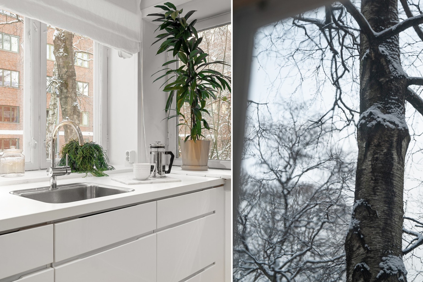 Kjøkkenet er utstyrt med integrert stekeovn og oppvaskmaskin, samt frittstående kjøleskap med frysedel. Galleribilde