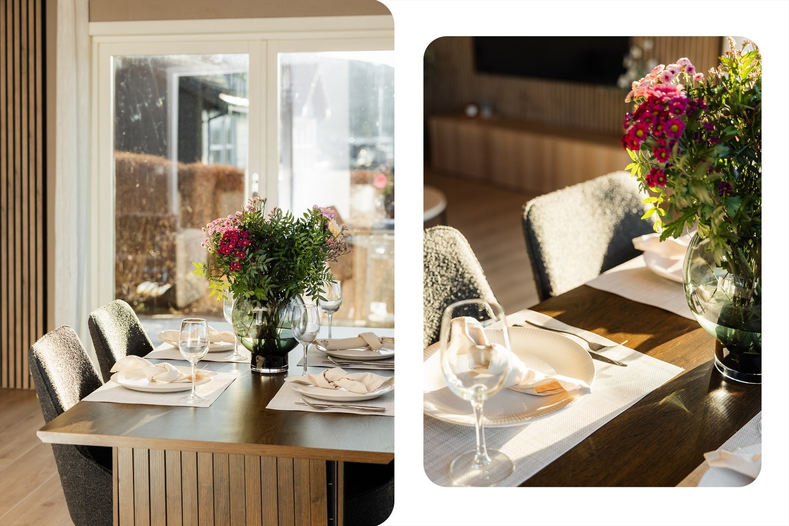 God romfølelse med plass til spisegruppe. Galleribilde