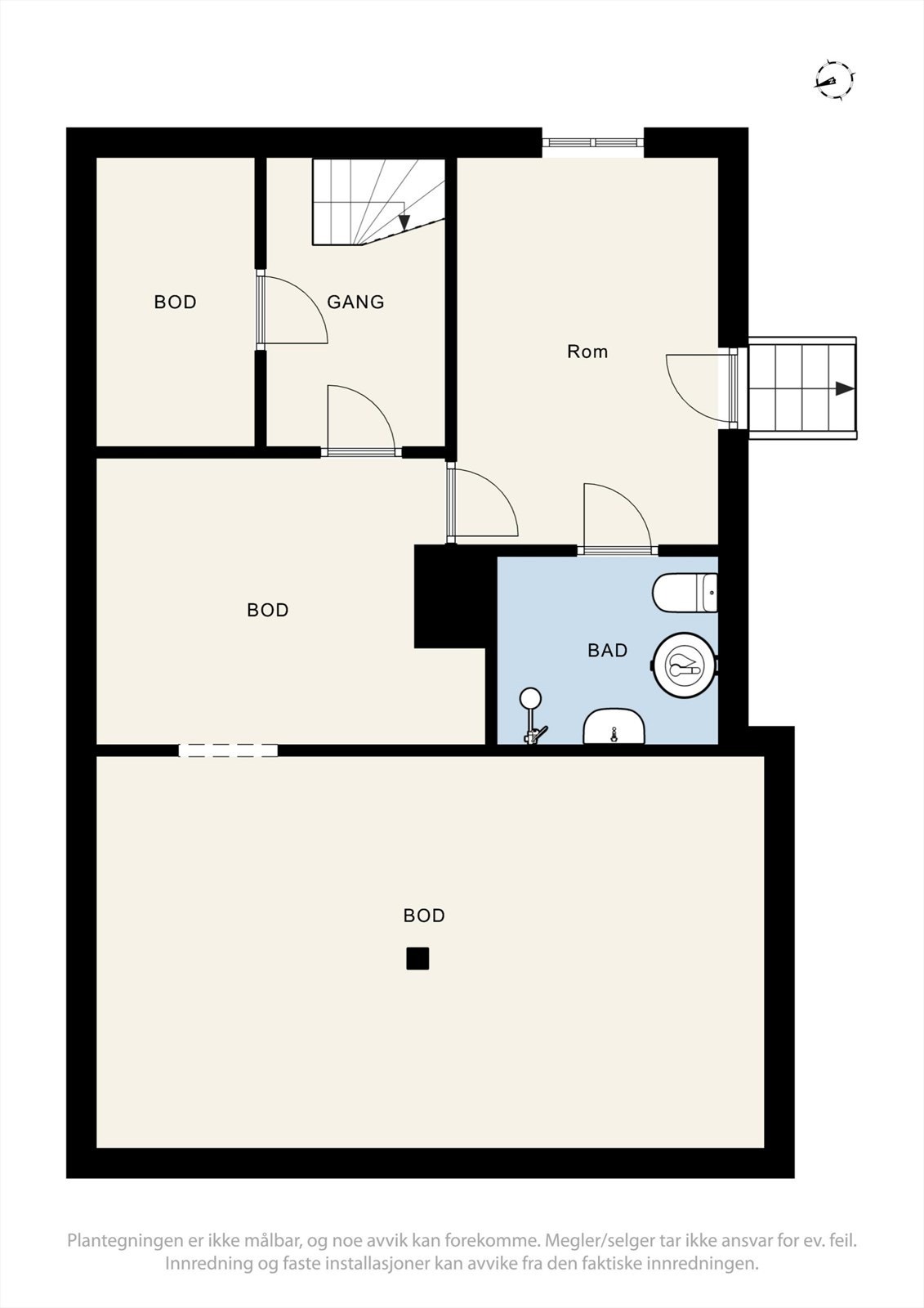 Plantegning kjeller Galleribilde