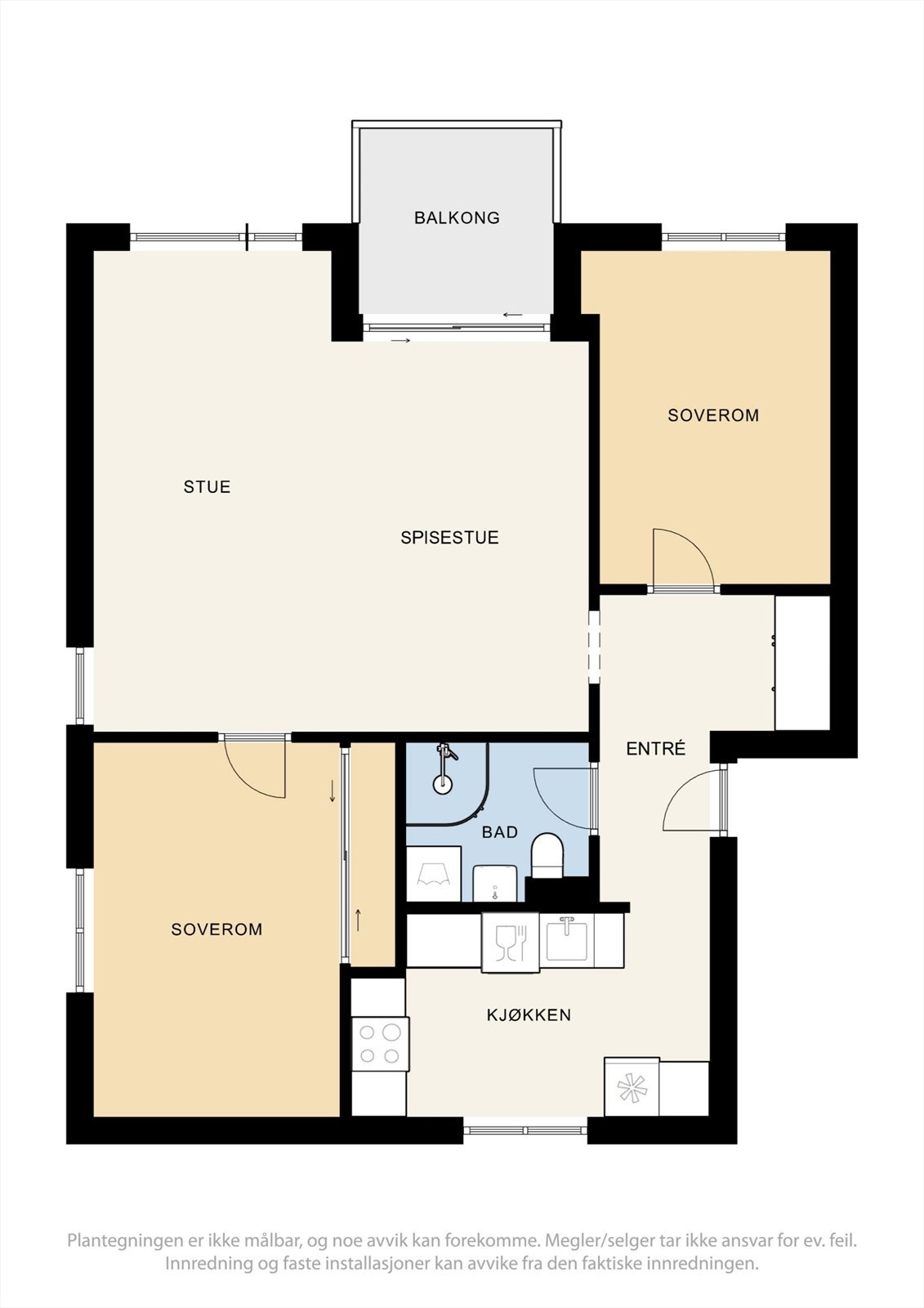 La oss se nærmere på planløsningen før du går videre. Galleribilde