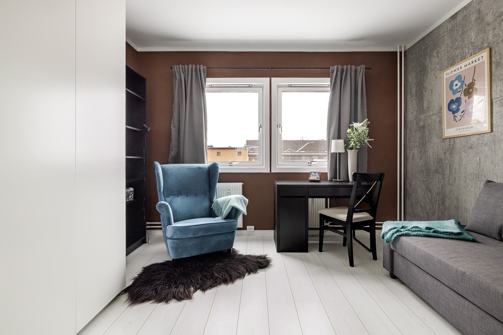 Rommet er i dag innredet og brukt som gjesterom og kontor. Galleribilde