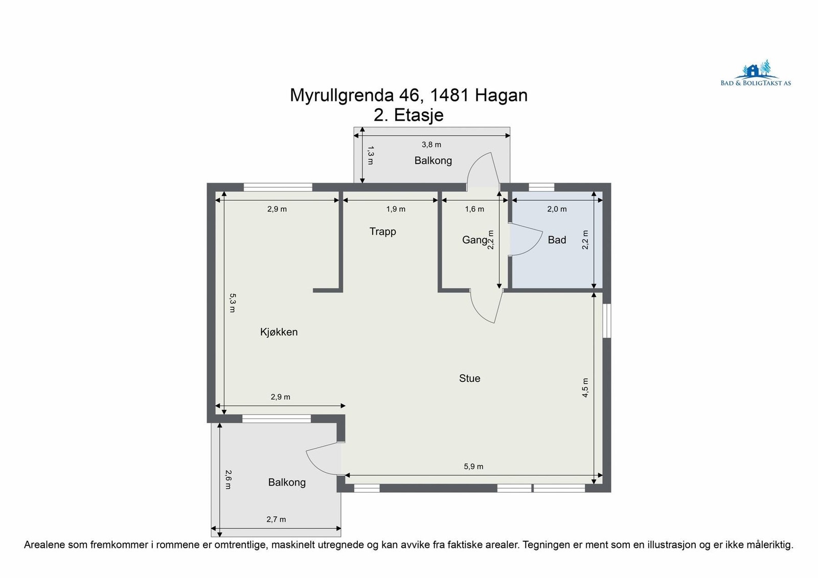 Planskisse for hovedetasje. Galleribilde