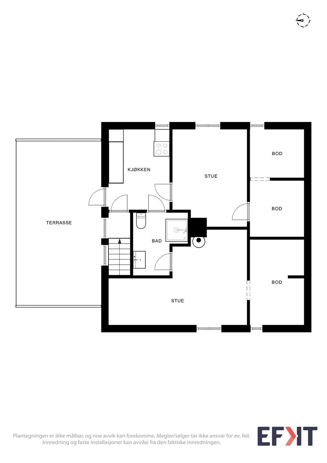 Planskisse loftetasje. Galleribilde