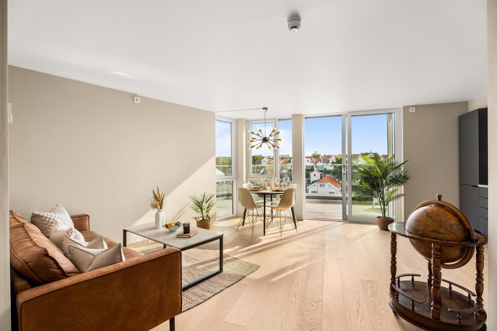 Det er vannbåren gulvvarme i alle rom. Galleribilde