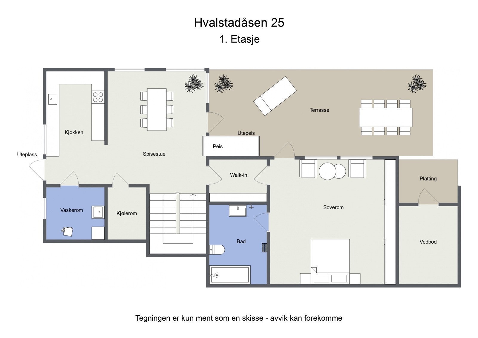 Plantegning 1.etasje Galleribilde