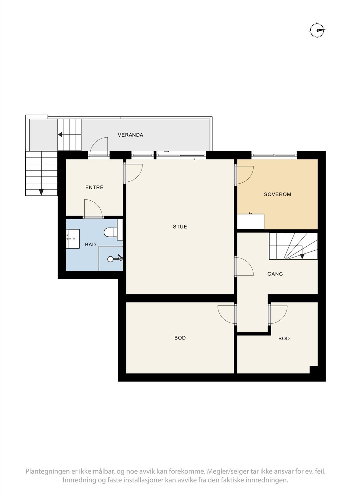 Plantegning underetasje. Kanskje boligens nye hybel for utleie? Galleribilde