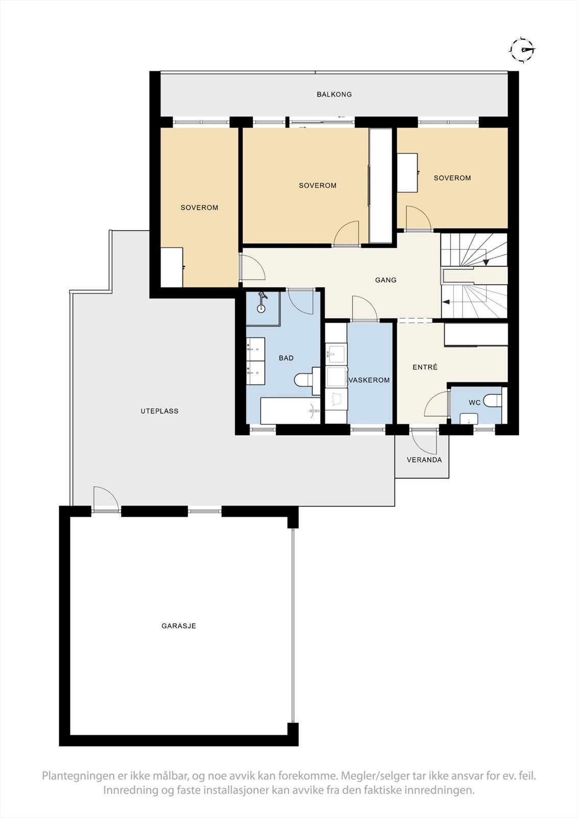 Plantegning 1. etasje Galleribilde