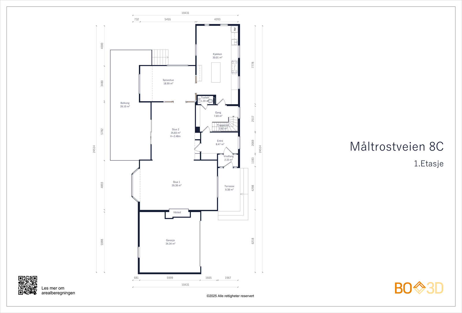 Plantegning 1.etasje Galleribilde