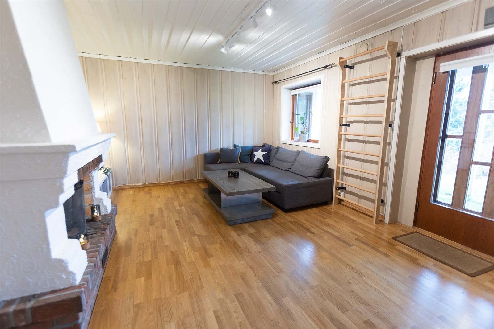 Kjellerstue med inngang fra hagen Galleribilde