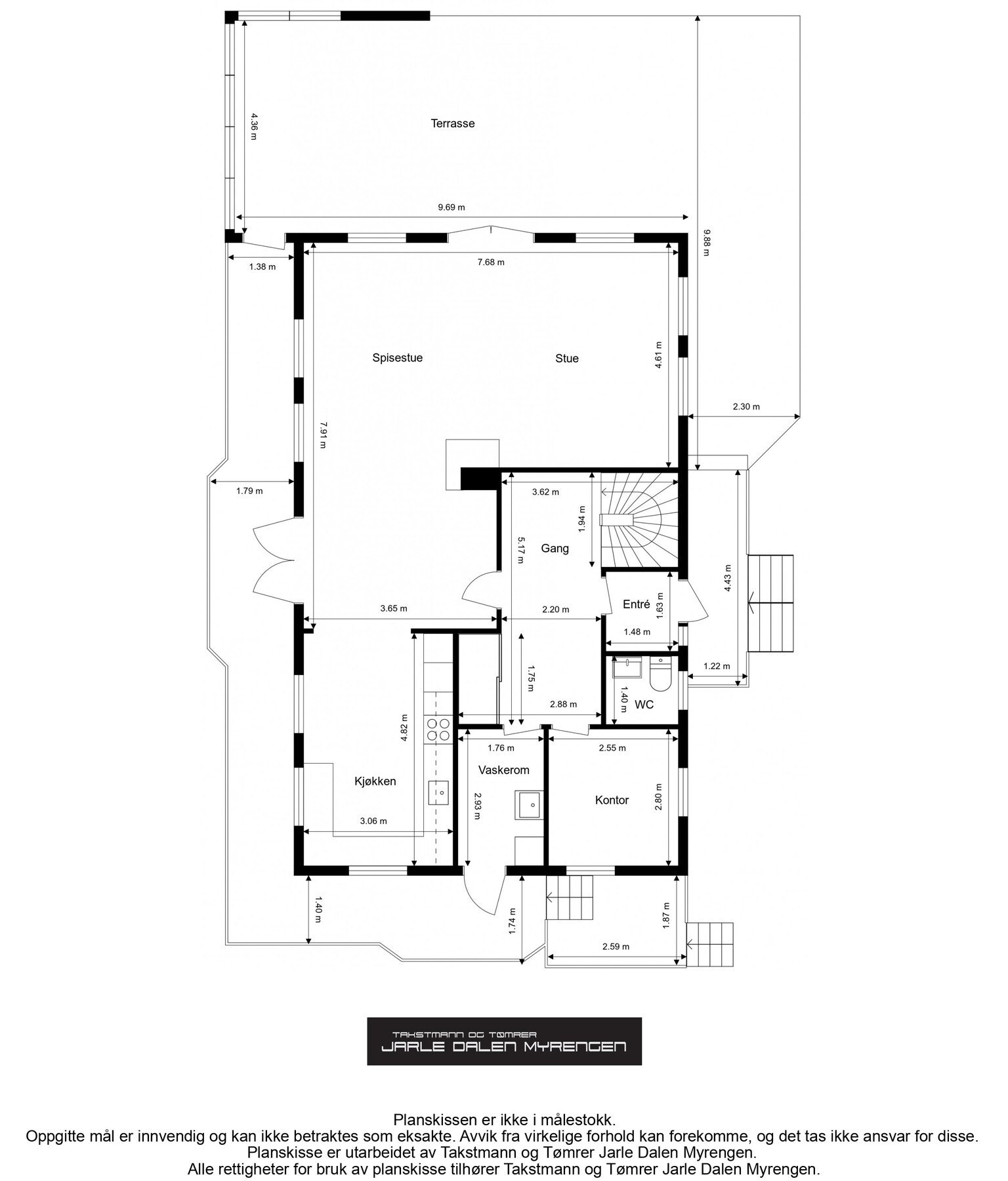 Plantegning 1. etasje Galleribilde
