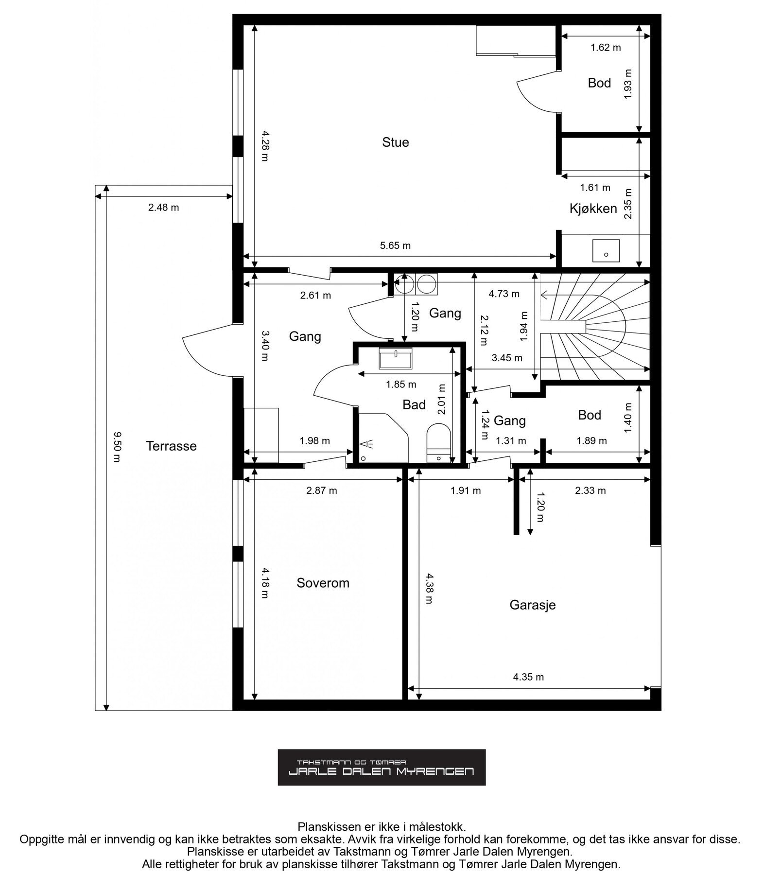Plantegning underetasje Galleribilde